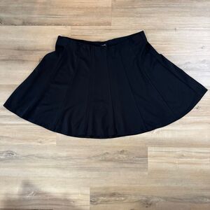 Torrid Plus Size 3X Pleated Skater Mini Skirt Solid Black Ponte Academia Cosplay